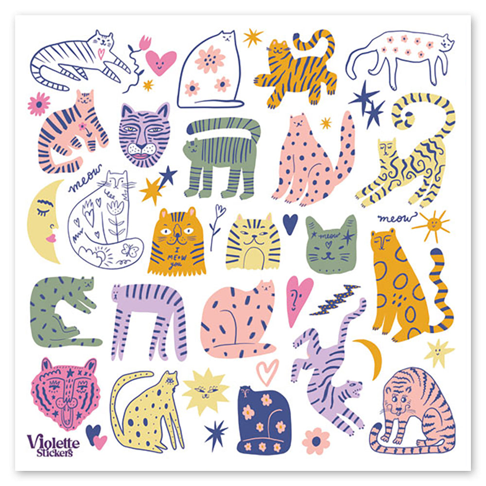 Cheery Cats Stickers