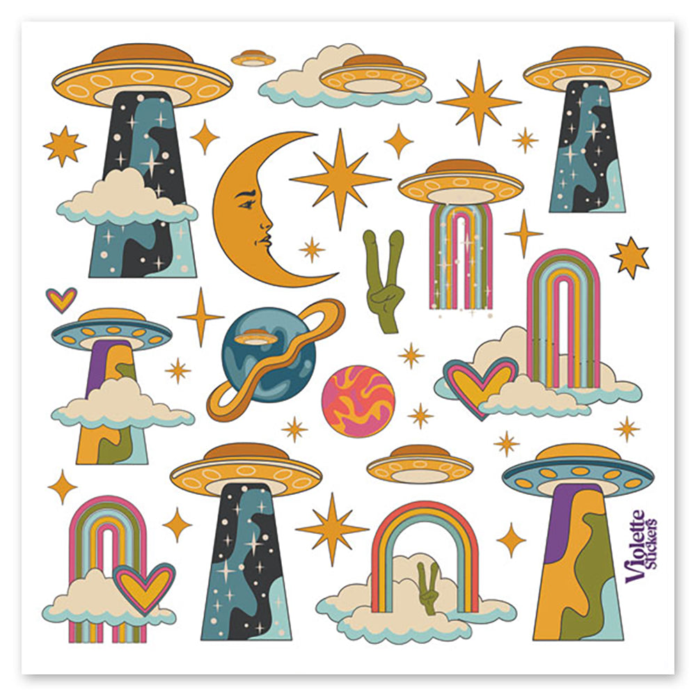Crystal UFOs Stickers