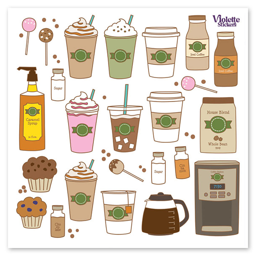 Coffee And Treats Stickers
