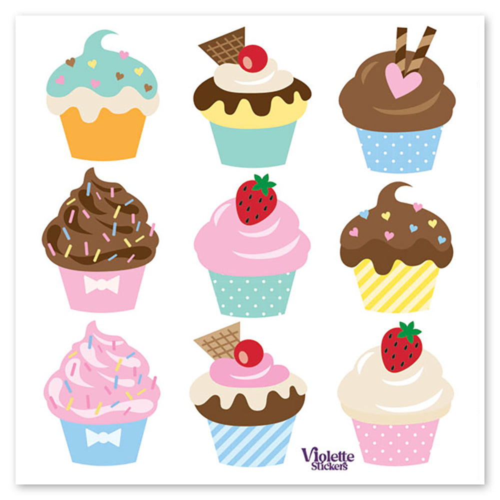 Crystal Cupcakes Stickers