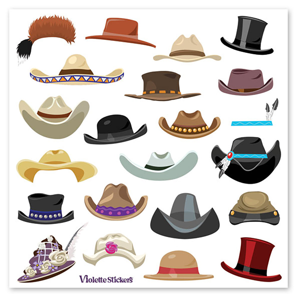 Hat With Sticker Hats Stickers – Sticker Planet