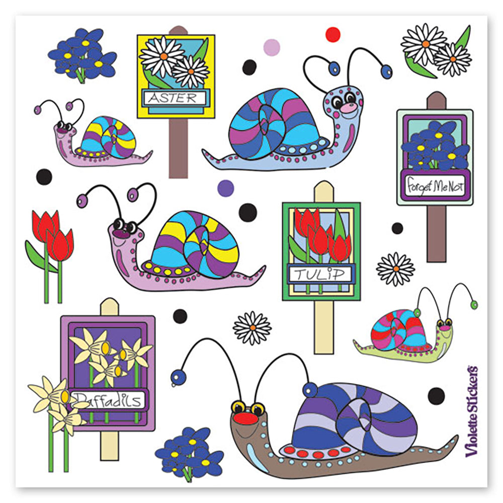 Garden Snails Stickers