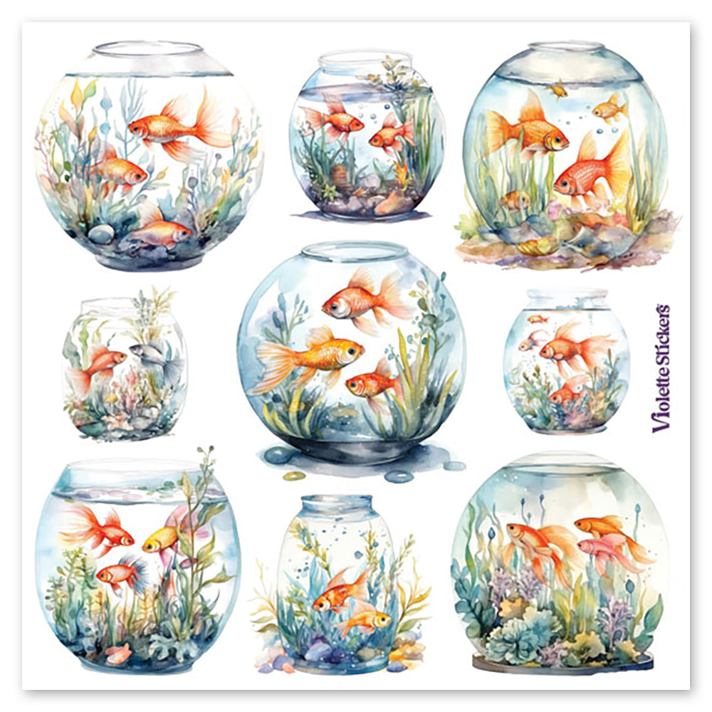 Goldfish In Fishbowls Stickers