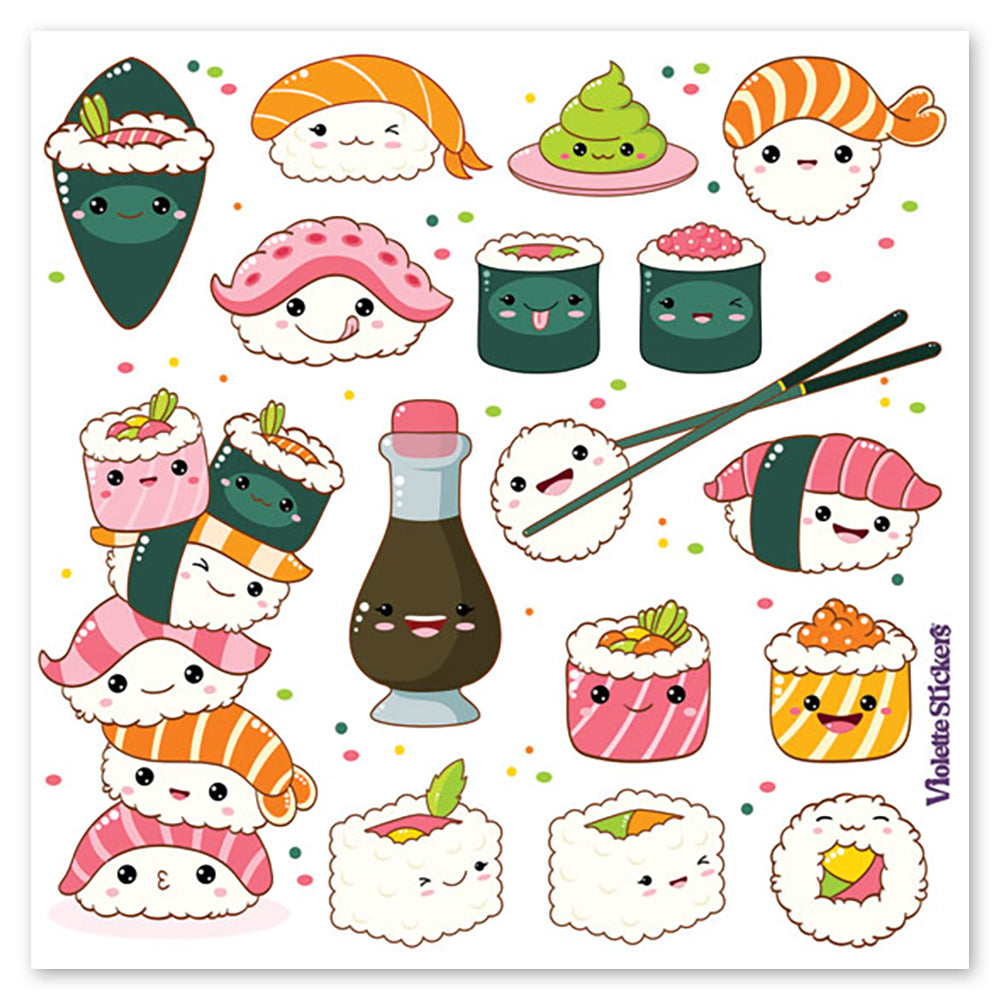 Happy Sushi Stickers