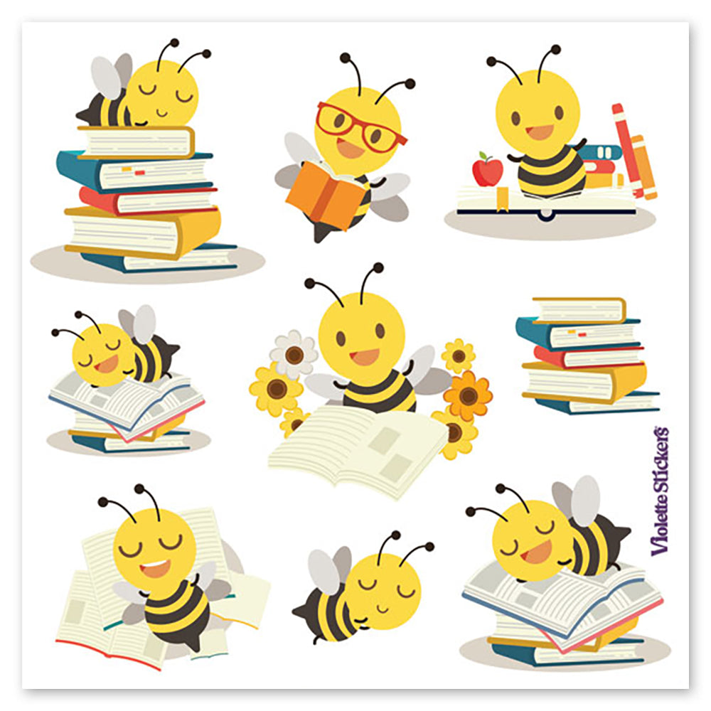 Reading Bees Stickers