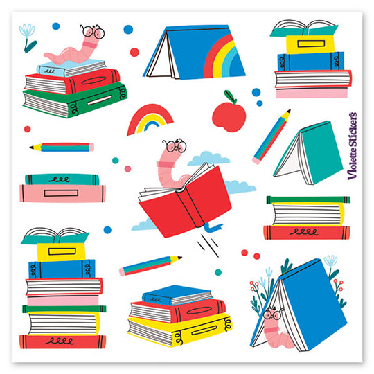 Bookworm Stickers – Sticker Planet