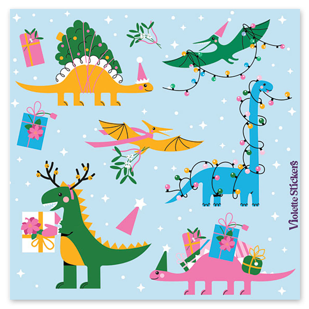 Christmas Dinos Stickers