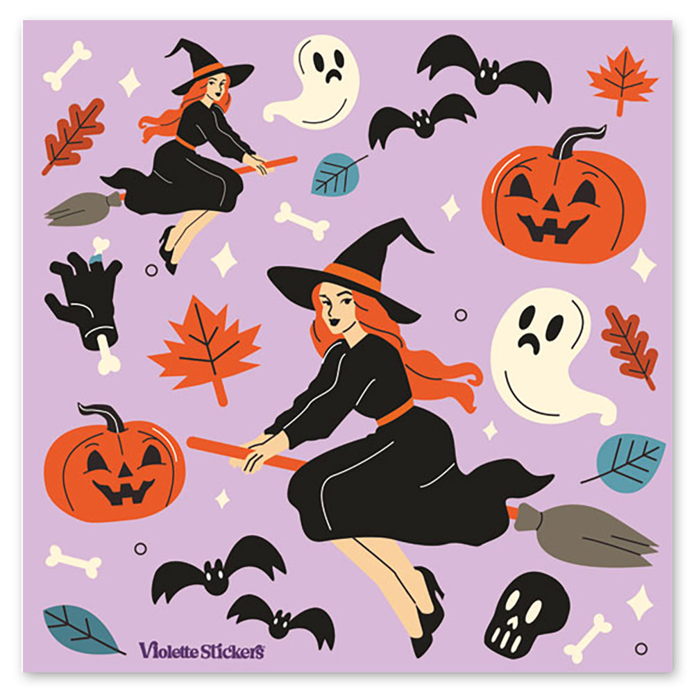 Purple Witch Stickers