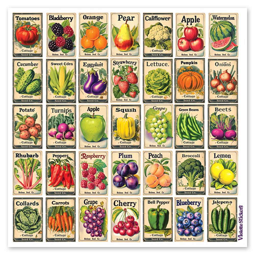 Mini Seed Packets Stickers