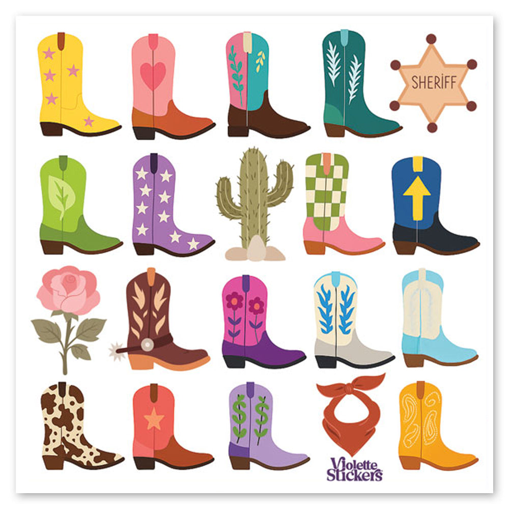 Cowboy Boots Stickers