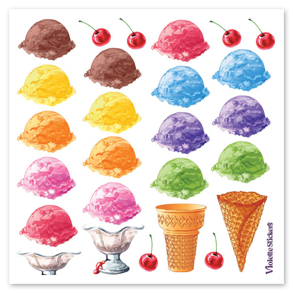 Ice Cream Scoops Stickers