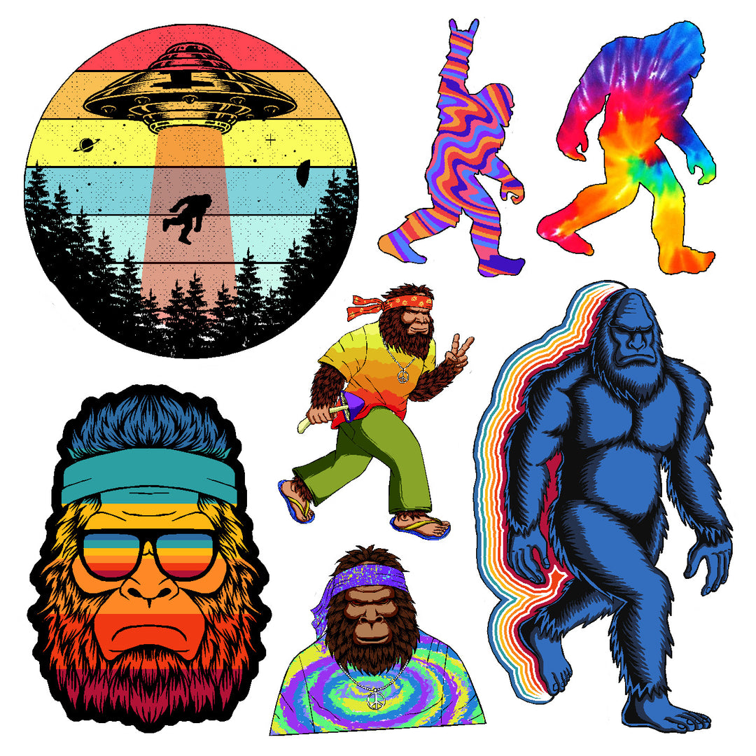 Bigfoot Vinyl Sticker Decal Set