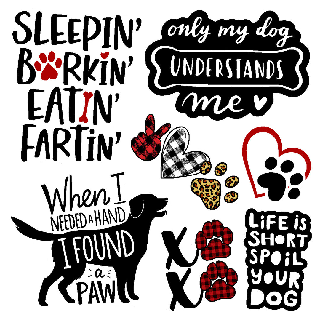 Dog Life Vinyl Sticker Decal Set