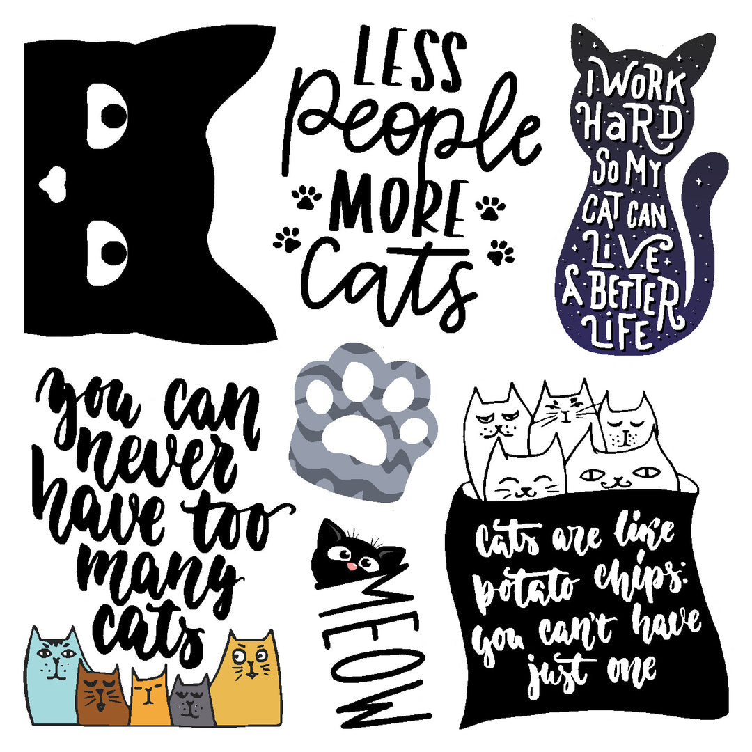 Love Cats Vinyl Sticker Decal Set