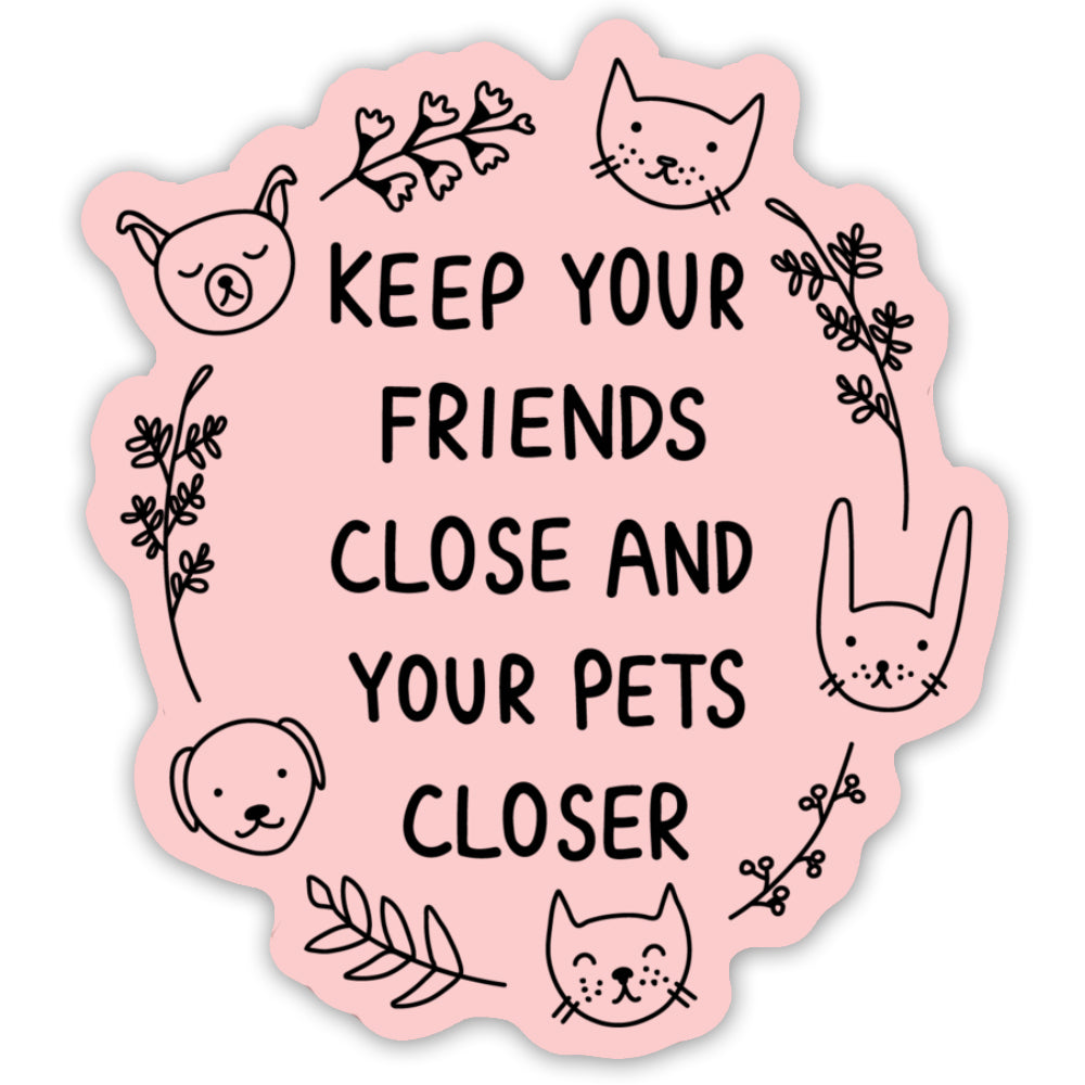 Keep Your Friends Close Vinyl Sticker Decal