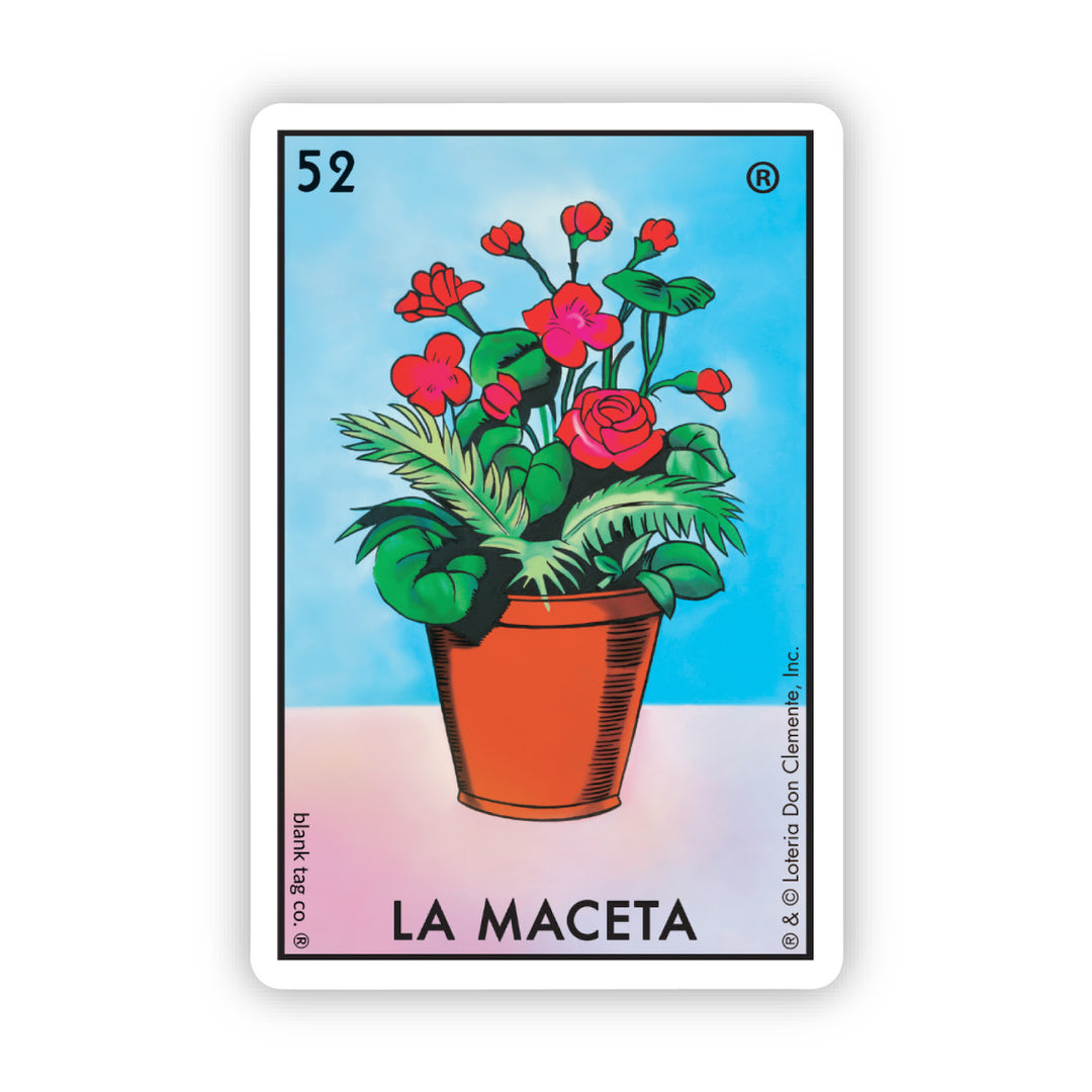 The Loteria La Maceta Flower Pot Vinyl Sticker Decal