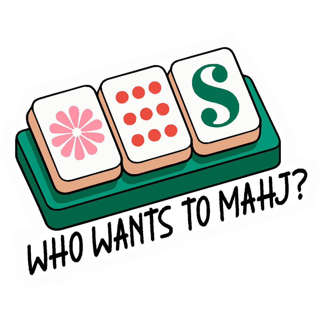 Who Wants to Mahjong Vinyl Sticker Decal
