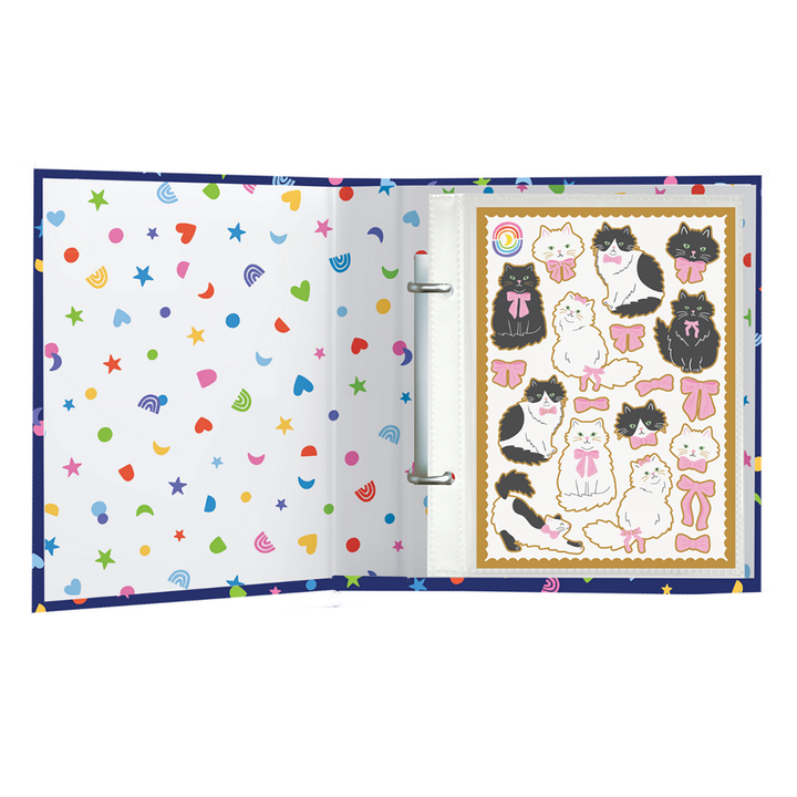 Confetti Blue Moon Sticker Organizing Folder - Inside