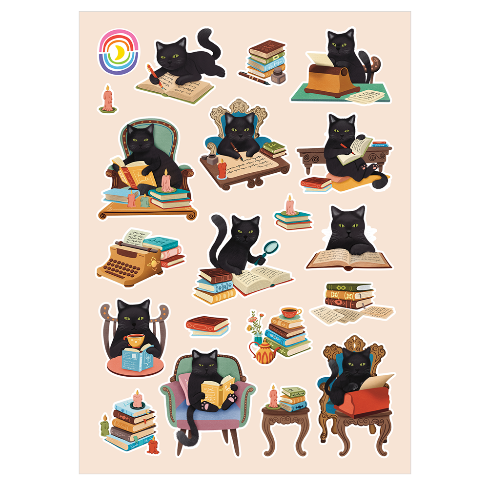 Cat Interrupted Glossy Sticker Sheet – Sticker Planet