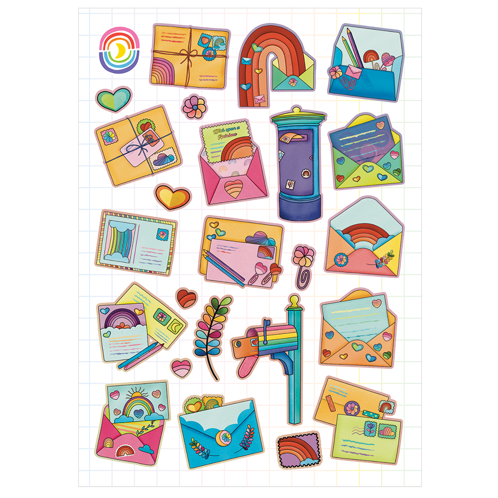 Follow the Rainbow Mail Rainbow Foil Sticker Sheet