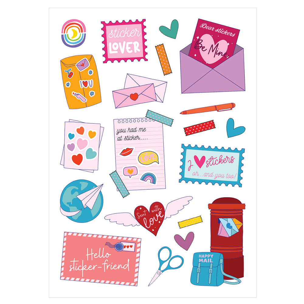 Sticker Mail Love Glossy Sticker Sheet – Sticker Planet