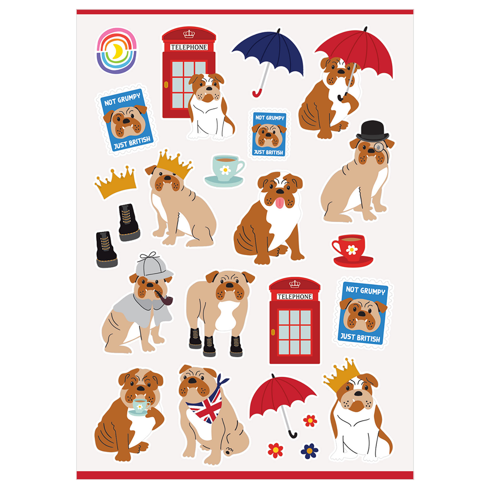 British Bulldogs Glossy Sticker Sheet