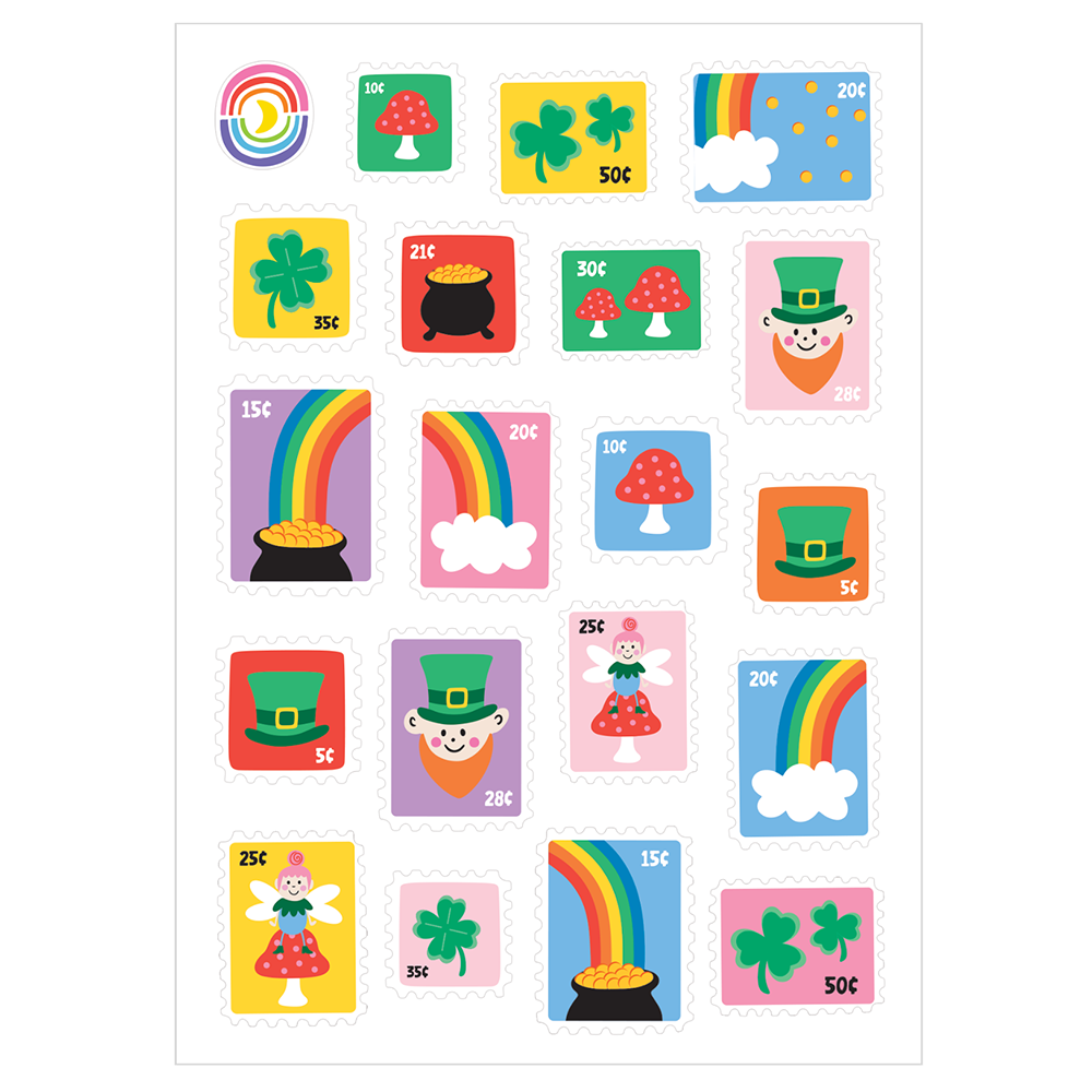 Celtic Charming Stamps Glossy Sticker Sheet