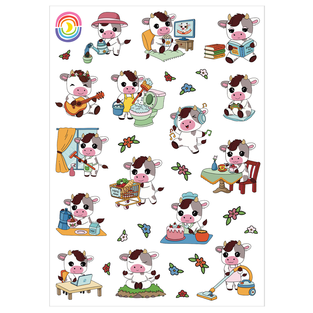 Cowmopolitan Cow Life Glossy Sticker Sheet