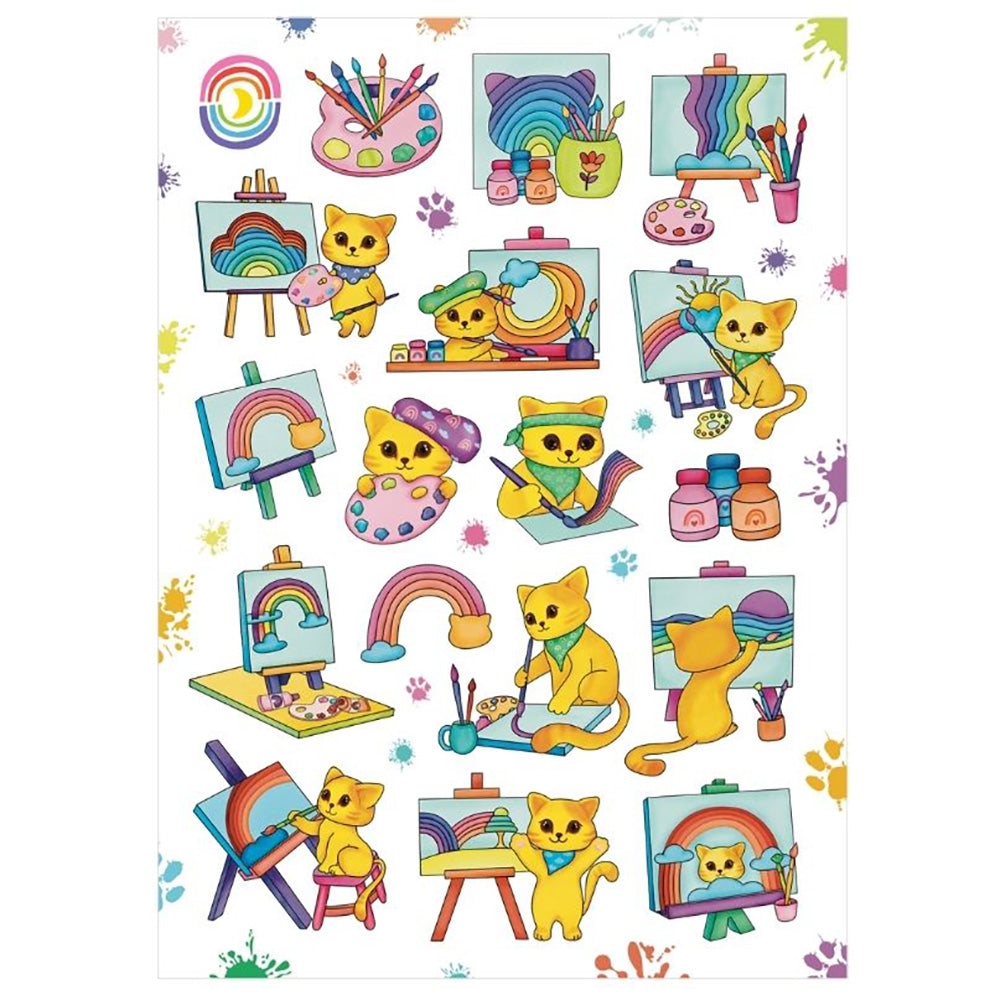Tabby's Cat Art Class Glossy Sticker Sheet