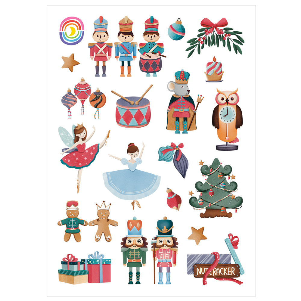 Nutcracker Sweet Christmas Glossy Sticker Sheet