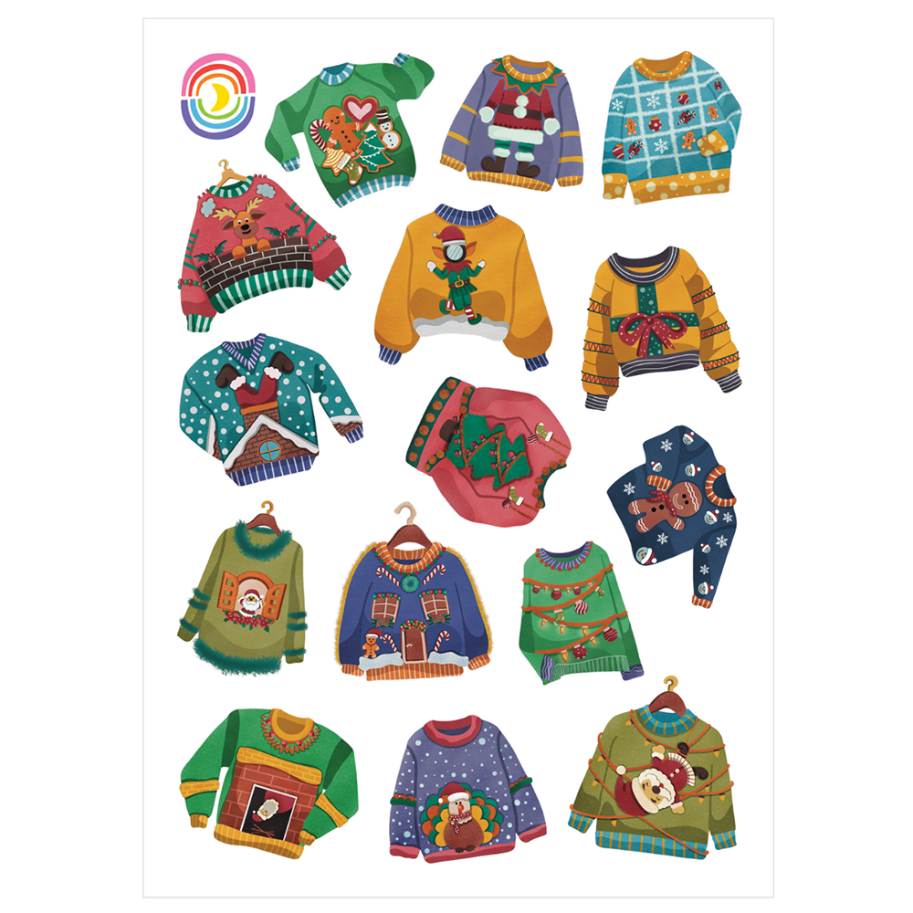 Knit Happens Sweater Glossy Sticker Sheet