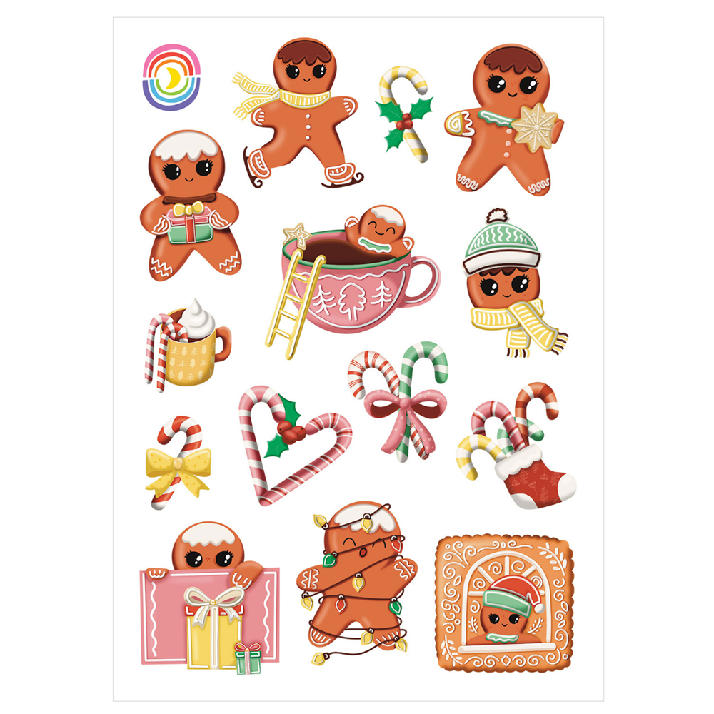 Gingerbread Adventures Glossy Sticker Sheet – Sticker Planet