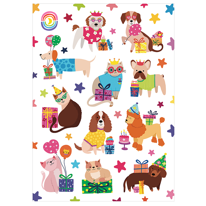 Surprise Pawty Glossy Sticker Sheet – Sticker Planet