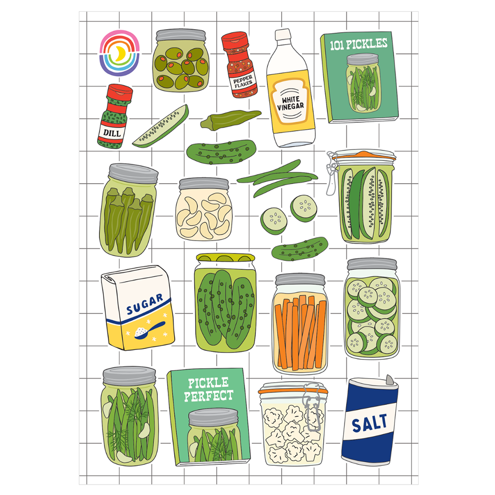 Brine Time Pickles Glossy Sticker Sheet
