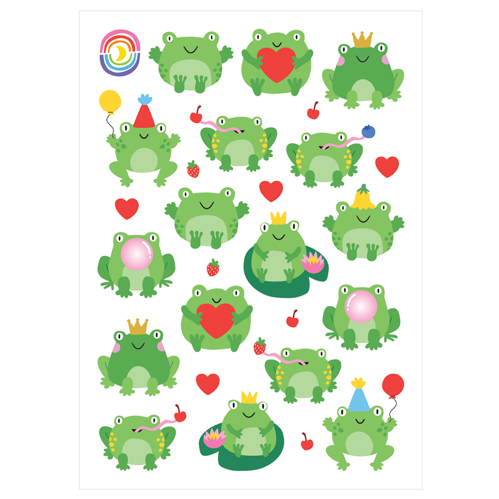 Toad-ally Cute Frogs Glossy Sticker Sheet