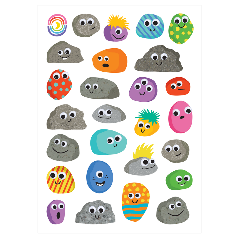 Pet Rock Party Glossy Sticker Sheet