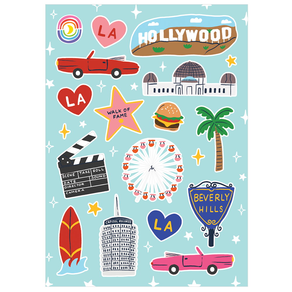 LA Days Glossy Sticker Sheet