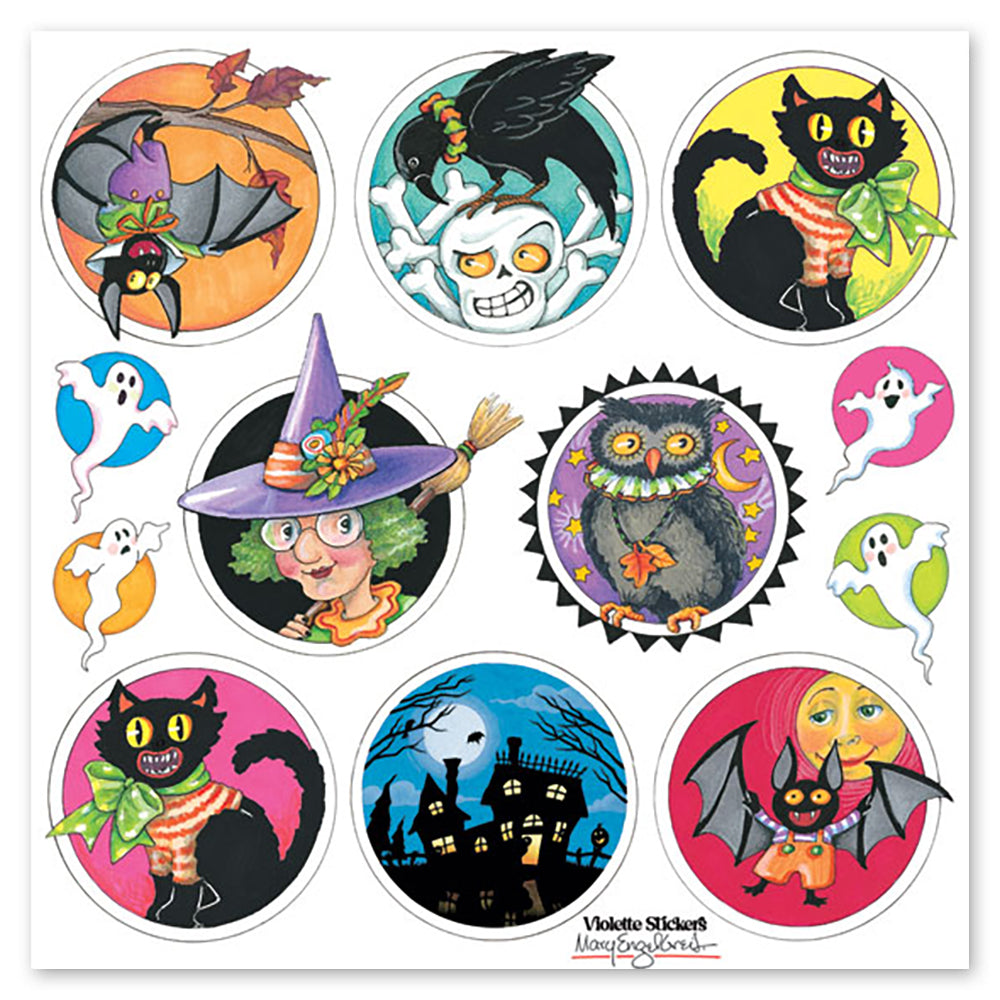 Mary Engelbreit's Halloween Caps Stickers