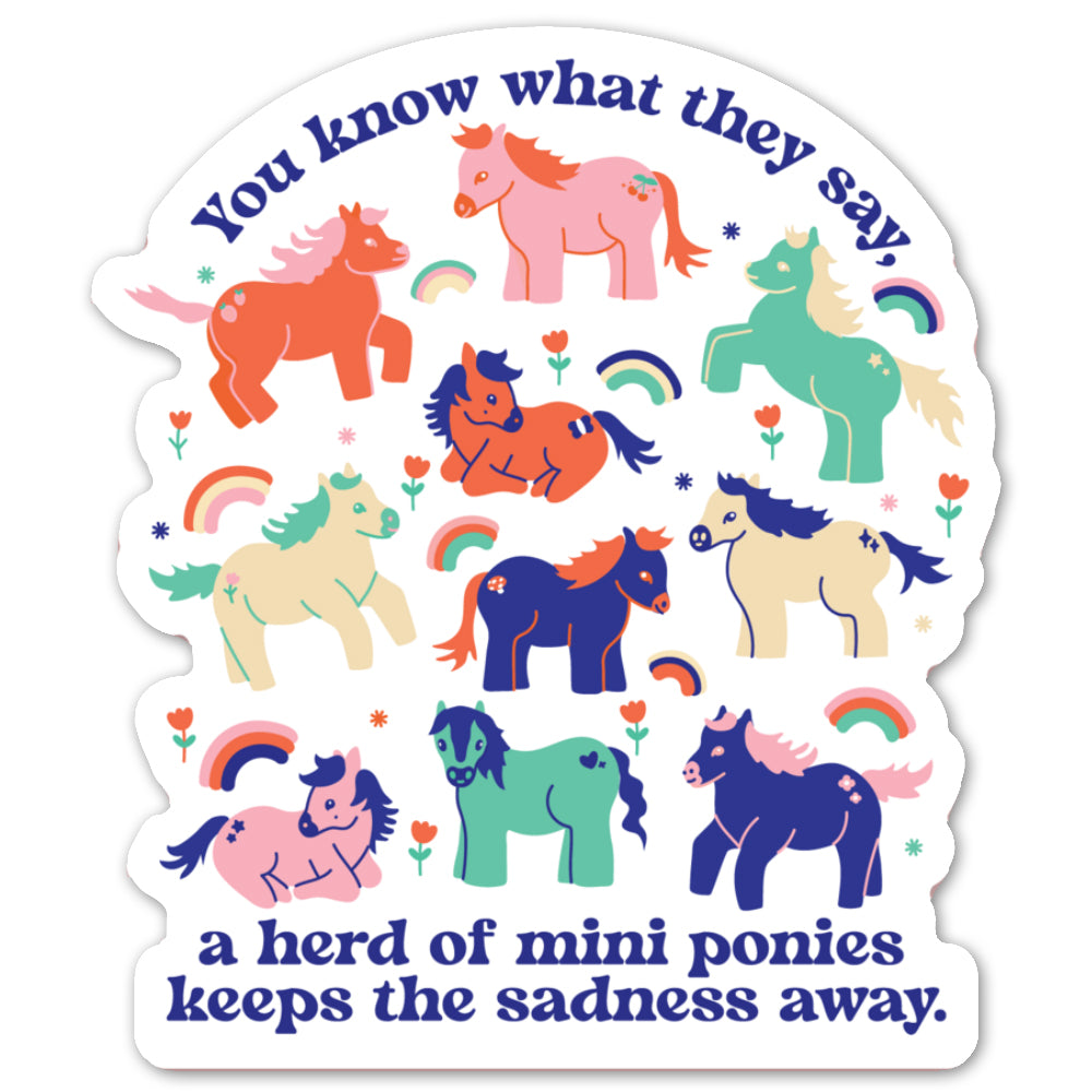 Mini Ponies Vinyl Sticker Decal