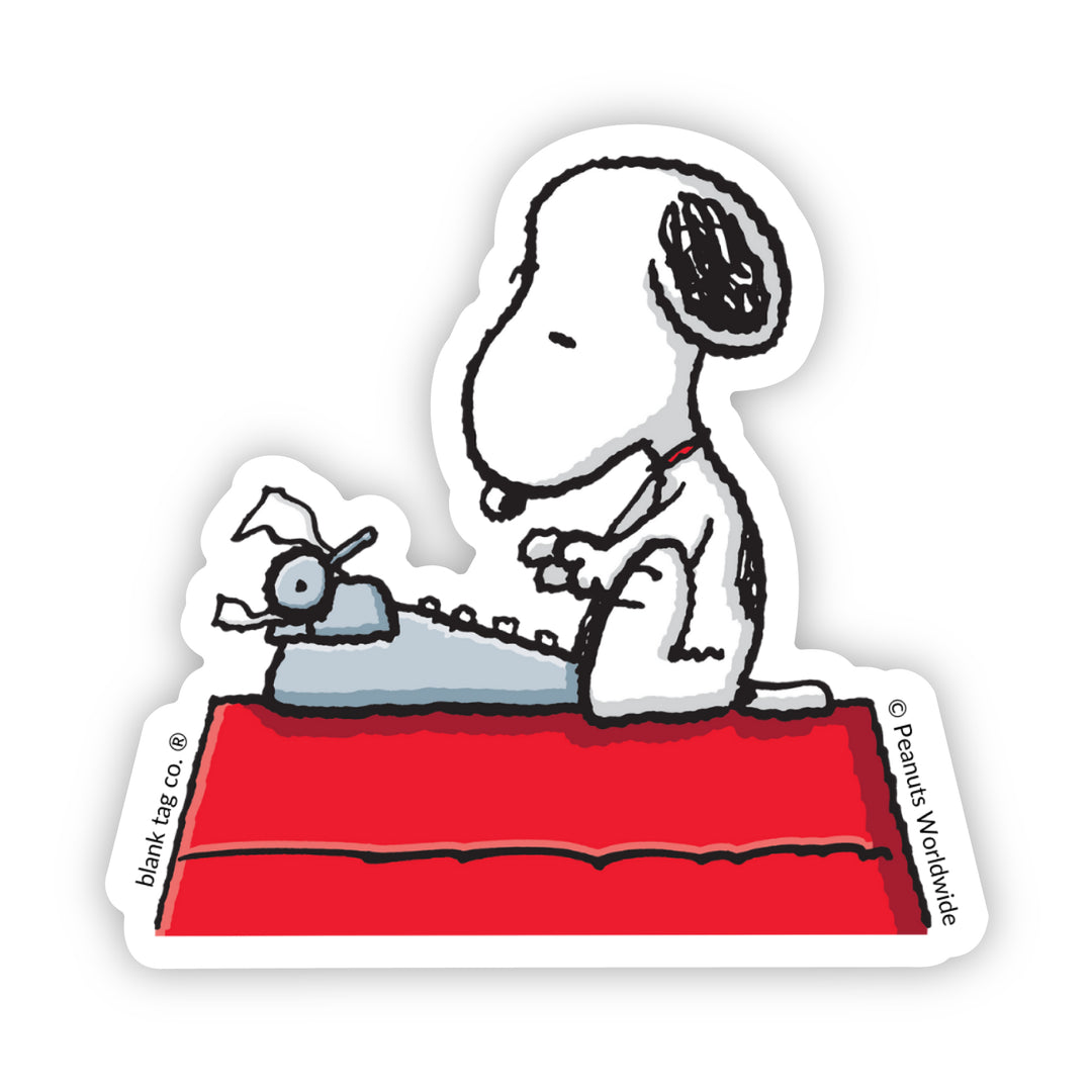 Peanuts Snoopy Typing Vinyl Sticker Decal