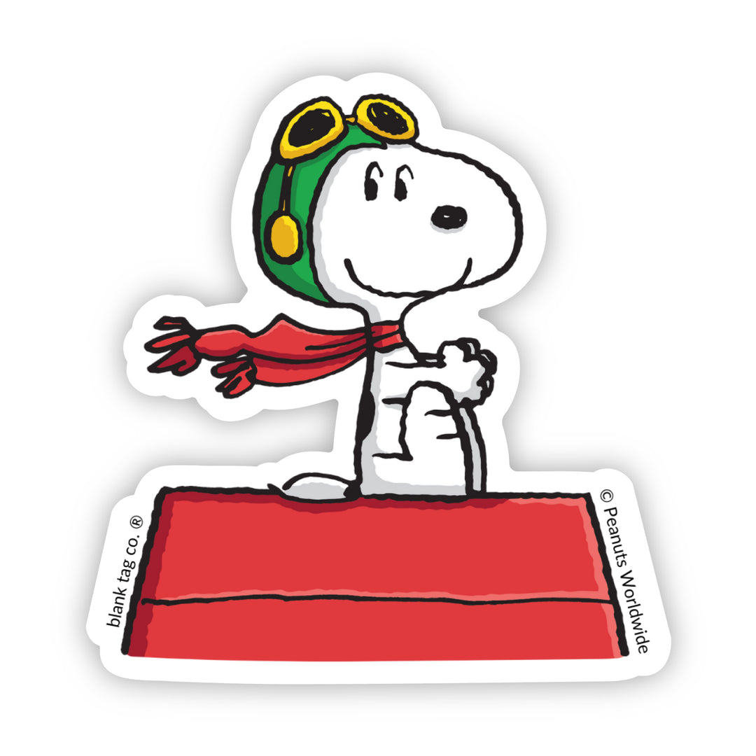 Peanuts Flying Ace Snoopy Vinyl Sticker Decal