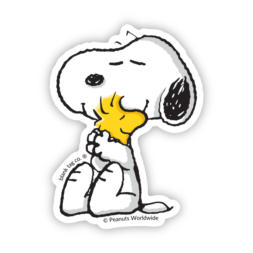 Peanuts Snoopy Hugging Woodstock Vinyl Sticker Decal