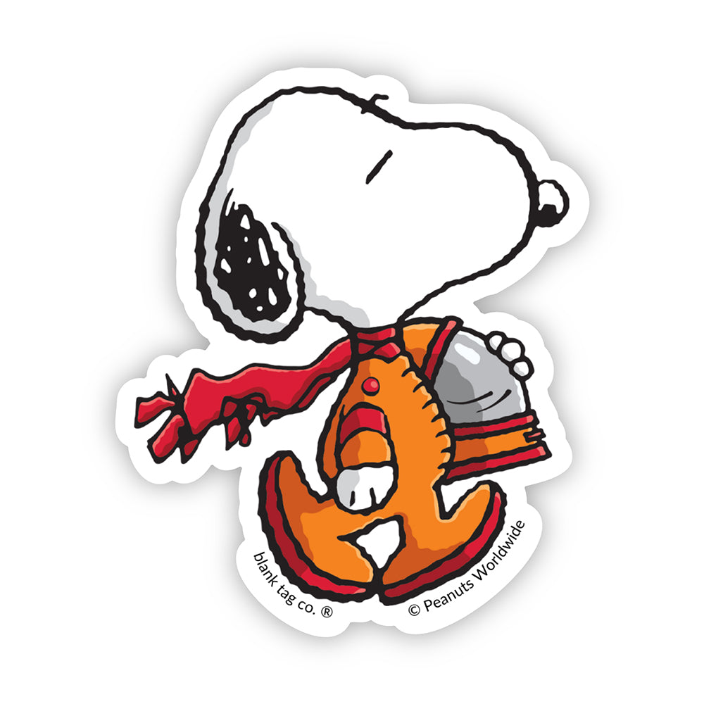The Peanuts Walking Astronaut Snoopy Vinyl Sticker Decal