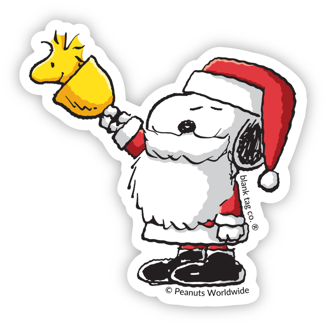 The Peanuts Santa Snoopy Vinyl Sticker Decal