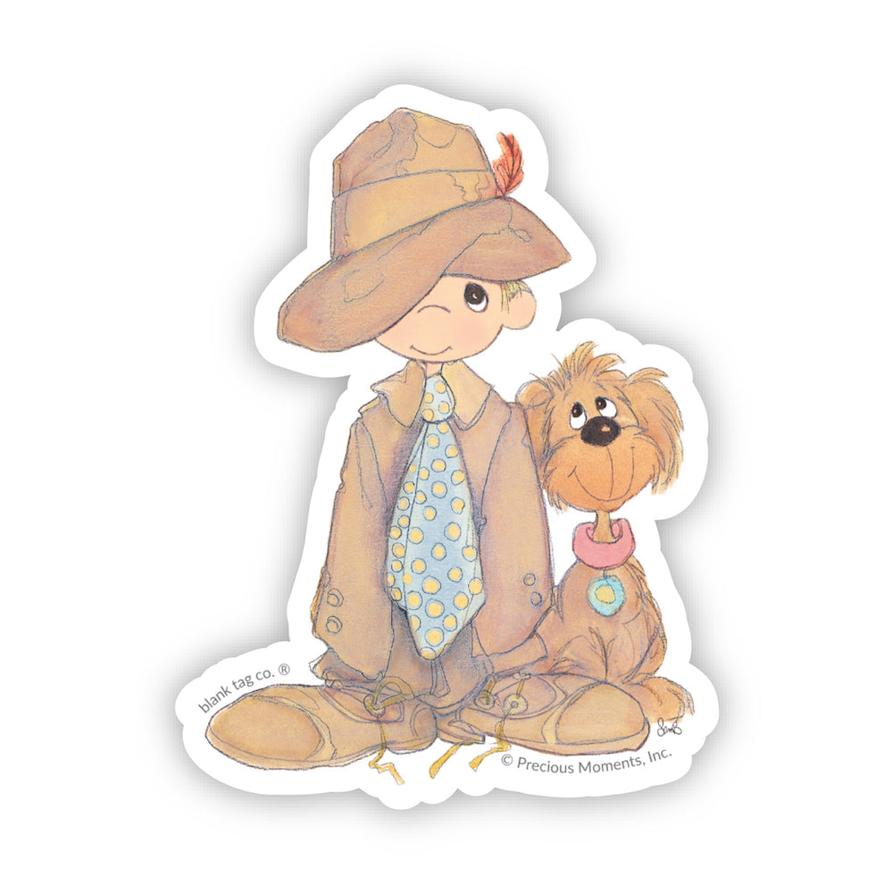 The Precious Moments Kid Trying on Dad’s Clothes Vinyl Sticker Decal