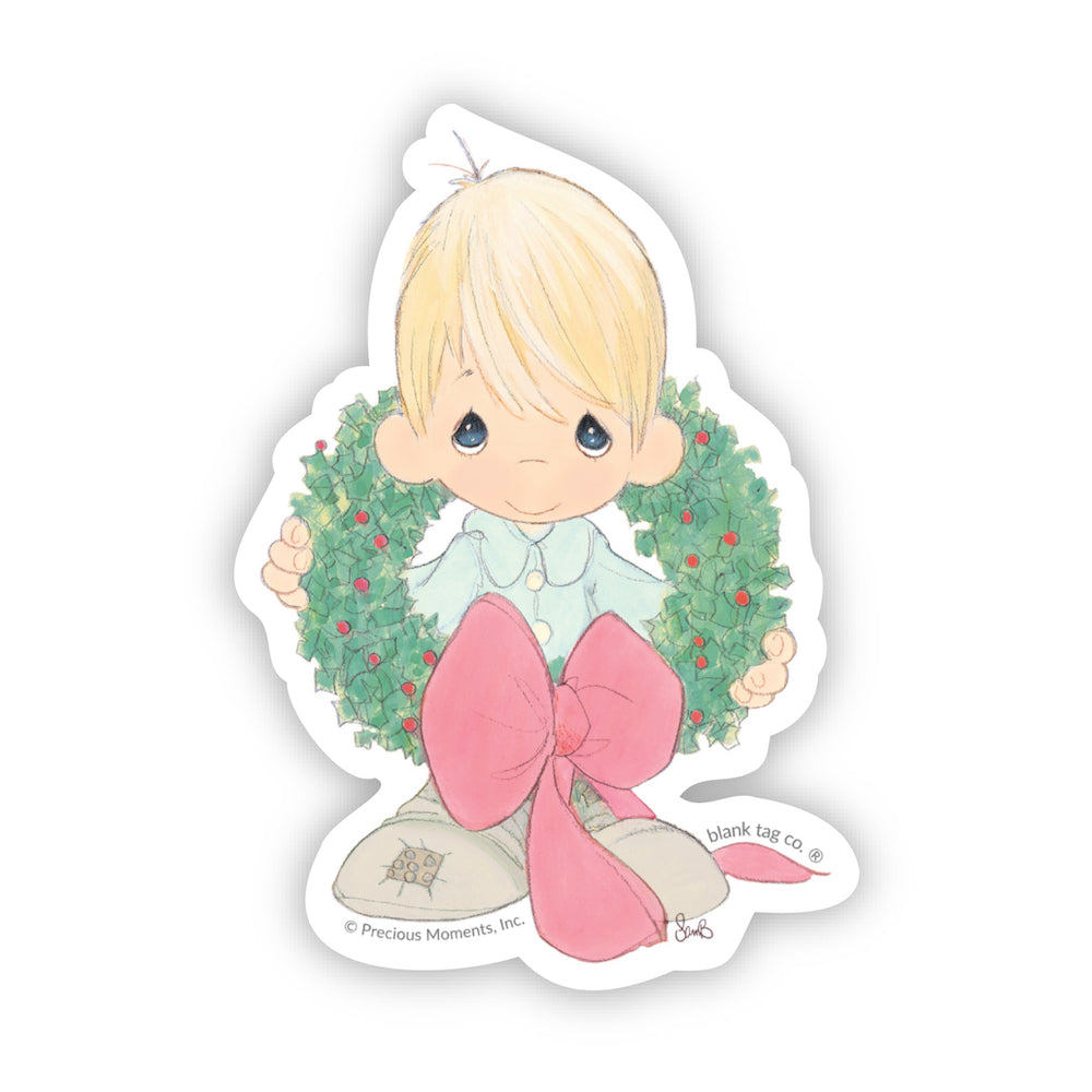 The Precious Moments Wreath Kid Vinyl Sticker Decal