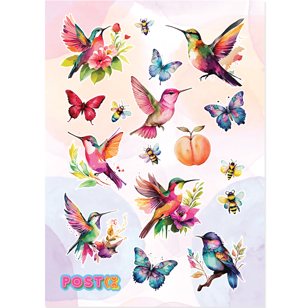 Hummingbirds Garden Washi Sticker Sheet