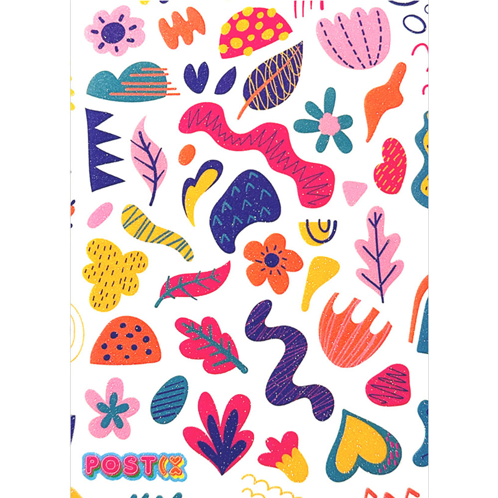Vibrant Abstract Glitter Stickers