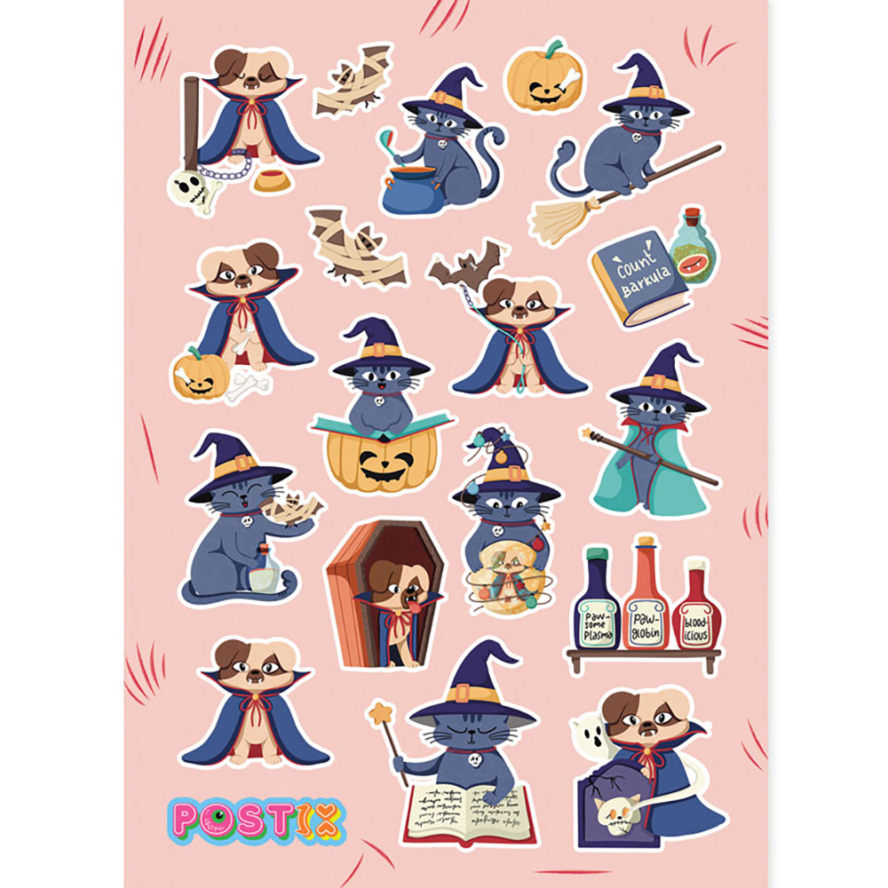 Purranormal Hologram Halloween Cat Stickers