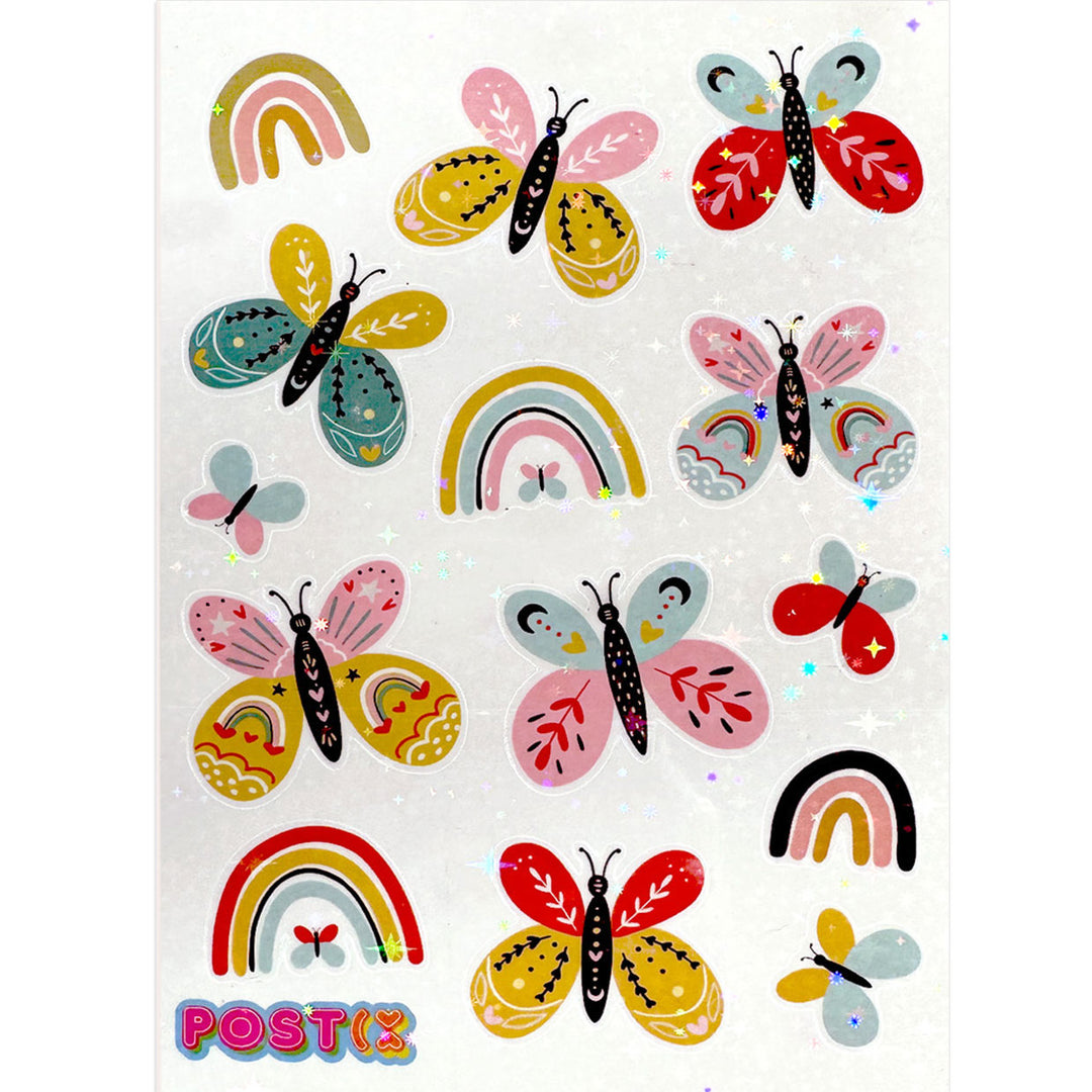 Rainbow Butterfly Hologram Stickers